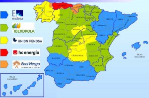 mapa companias electricas espana