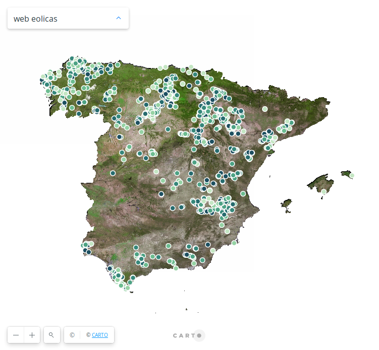 Mapa generación eólica España